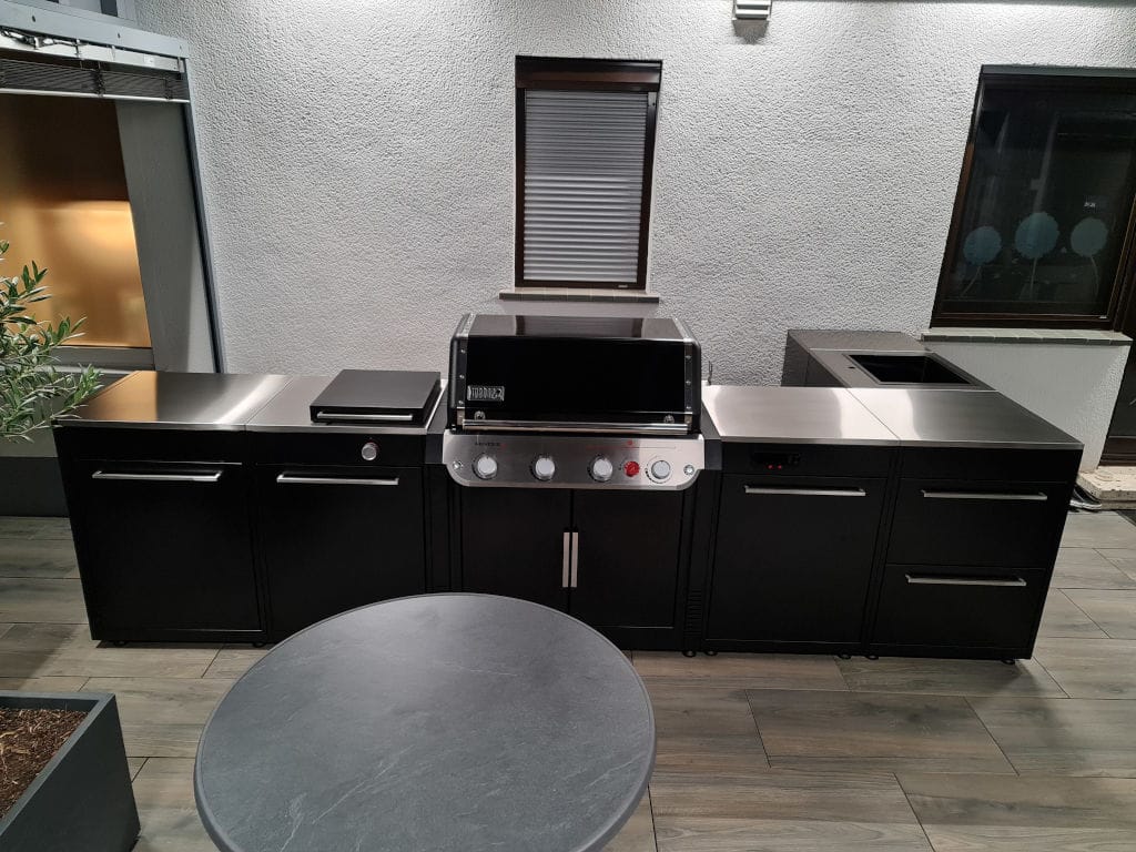 BBQ Kitchen module combination with storage space and worktop