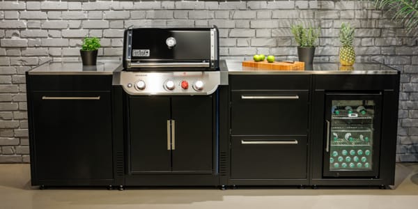 BBQ Kitchen outdoor kitchen modules in a modern configuration